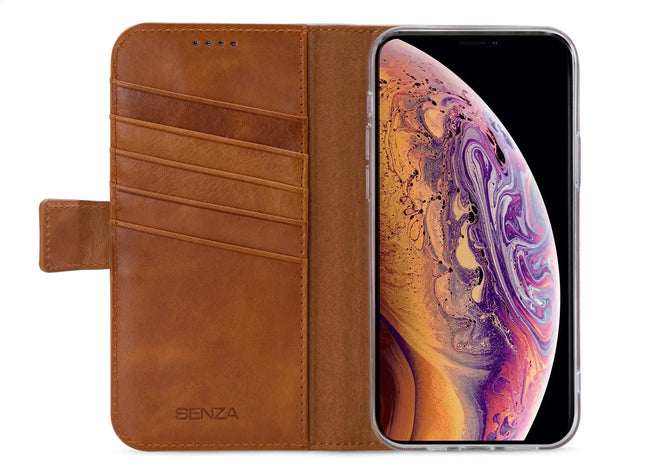 Senza Desire Leather Wallet Apple Iphone X/Xs Burned Cognac Senza