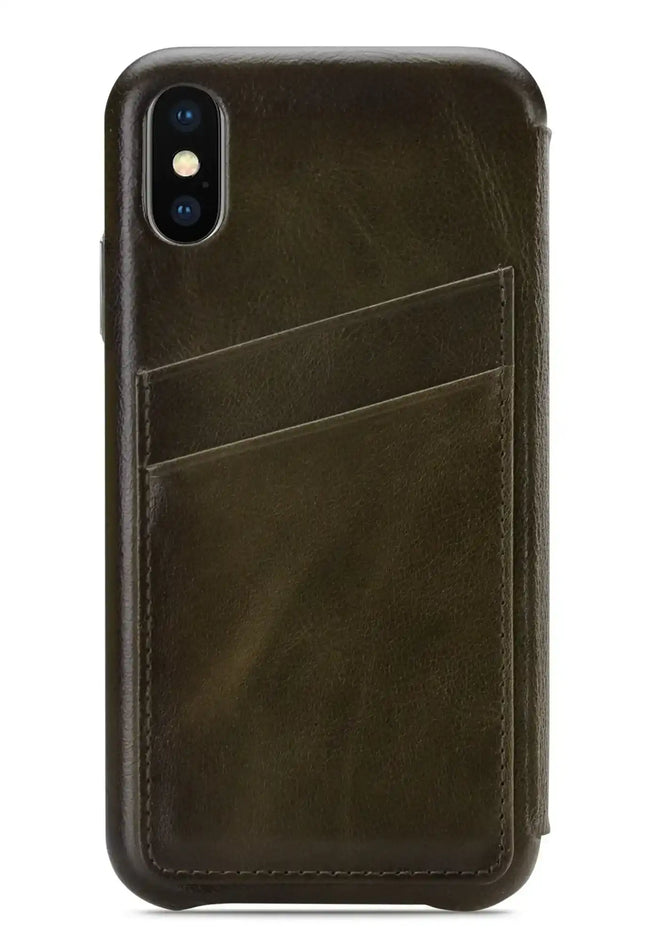 Senza Desire Skinny Leather Wallet Apple Iphone X/Xs Burned Olive Senza