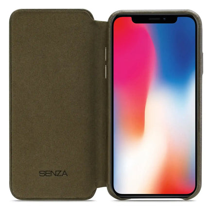 Senza Desire Skinny Leather Wallet Apple Iphone X/Xs Burned Olive Senza