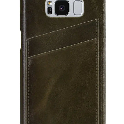 Senza Desire Skinny Leather Wallet Samsung Galaxy S8 Burned Olive Senza