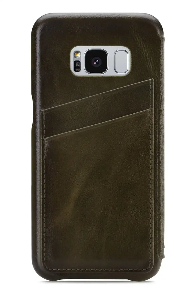 Senza Desire Skinny Leather Wallet Samsung Galaxy S8 Burned Olive Senza