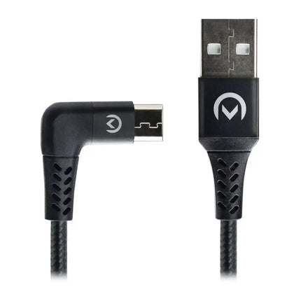 Mobilize Strong Nylon 90° Cable Micro Usb 1.5M. 12W Black Mobilize