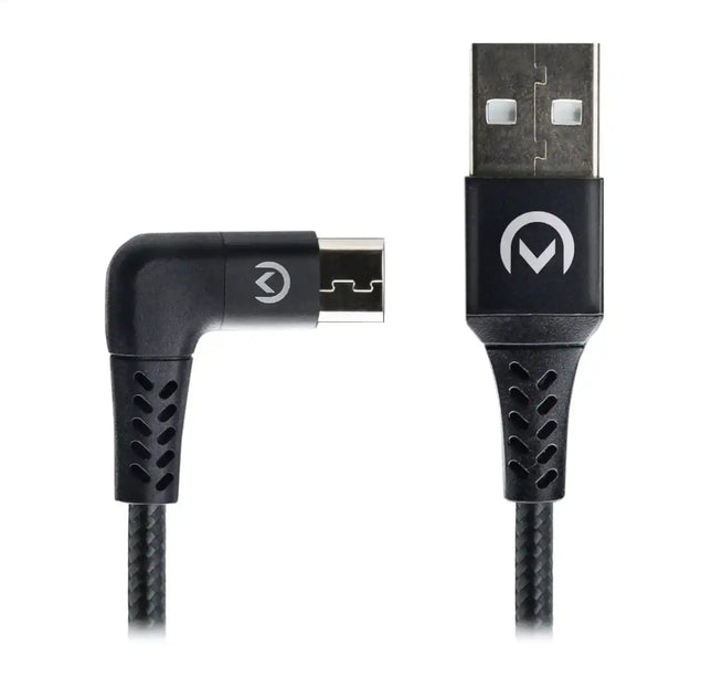 Mobilize Strong Nylon 90° Cable Micro Usb 1.5M. 12W Black Mobilize