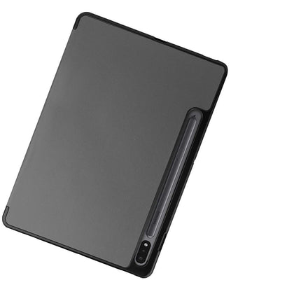 Samsung Galaxy Tab S7 - TriFold Smart Book Case Pen Slot - Grey