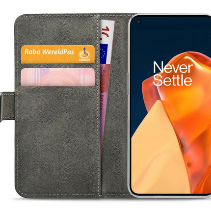 Mobilize Classic Gelly Wallet Book Case Oneplus 9 Black Mobilize