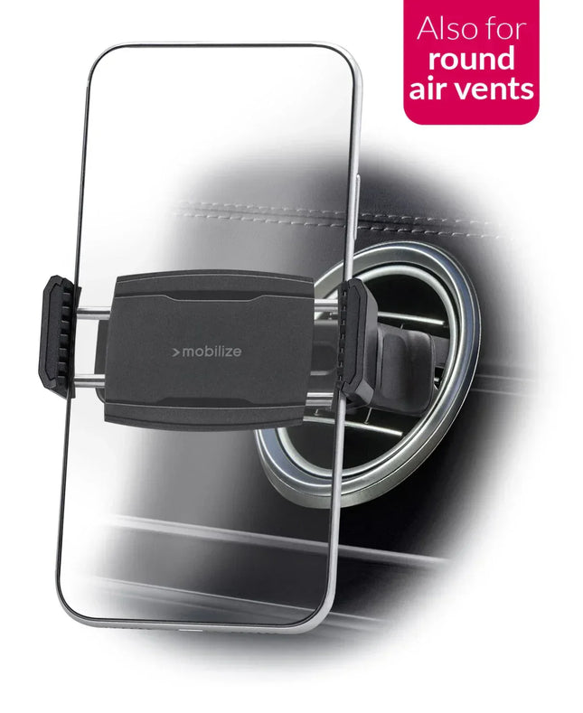 Mobilize Universal Car Holder For Round Air Vent Black Mobilize