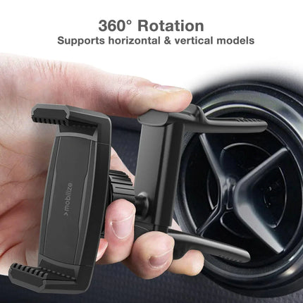 Mobilize Universal Car Holder For Round Air Vent Black Mobilize