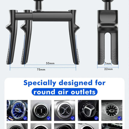Mobilize Universal Car Holder For Round Air Vent Black Mobilize
