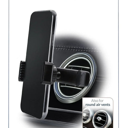 Mobilize Universal Car Holder For Round Air Vent Black Mobilize