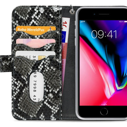 Mobilize 2In1 Magnet Zipper Case Apple Iphone 6 Plus/6S Plus/7 Plus/8 Plus Black/Snake Mobilize
