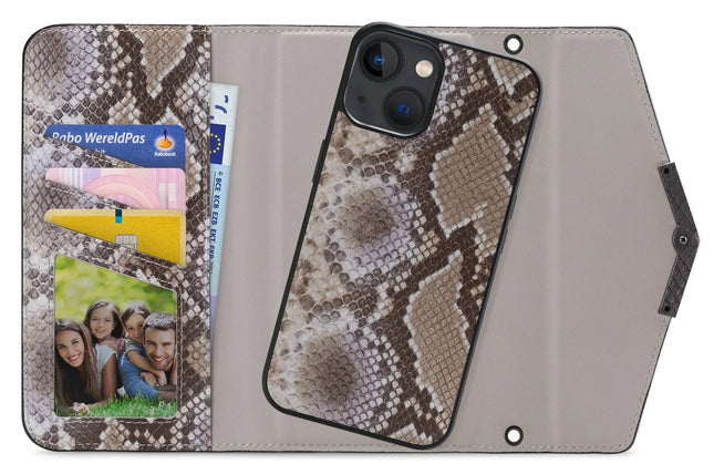 Mobilize 2In1 Elegant Magnet Clutch Apple Iphone 13 Mini Beige Snake Mobilize