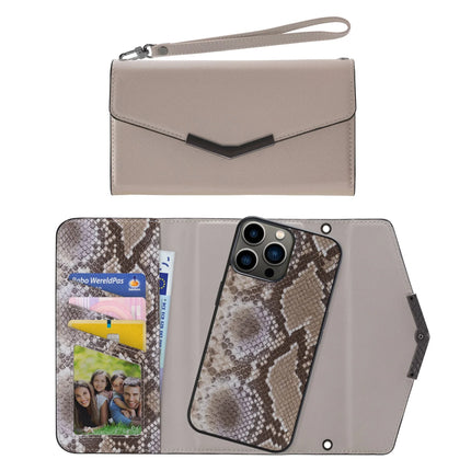 Mobilize 2In1 Elegant Magnet Clutch Apple Iphone 13 Pro Beige Snake Mobilize