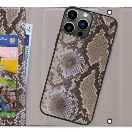 Mobilize 2In1 Elegant Magnet Clutch Apple Iphone 13 Pro Beige Snake Mobilize