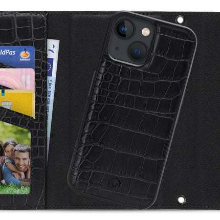 Mobilize 2In1 Elegant Magnet Clutch Apple Iphone 13 Mini Black Croco Mobilize