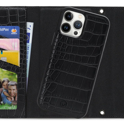 Mobilize 2In1 Elegant Magnet Clutch Apple Iphone 13 Pro Max Black Croco Mobilize