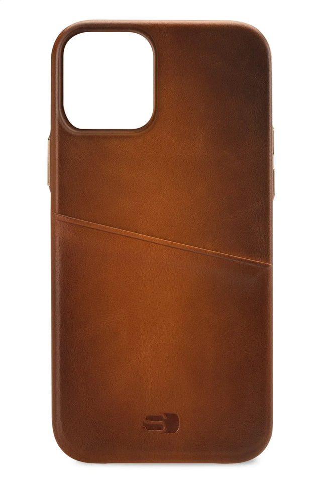 Senza Desire Leather Cover With Card Slot Apple Iphone 13 Burned Cognac Senza