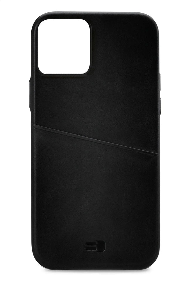 Senza Pure Leather Cover With Card Slot Apple Iphone 13 Deep Black Senza