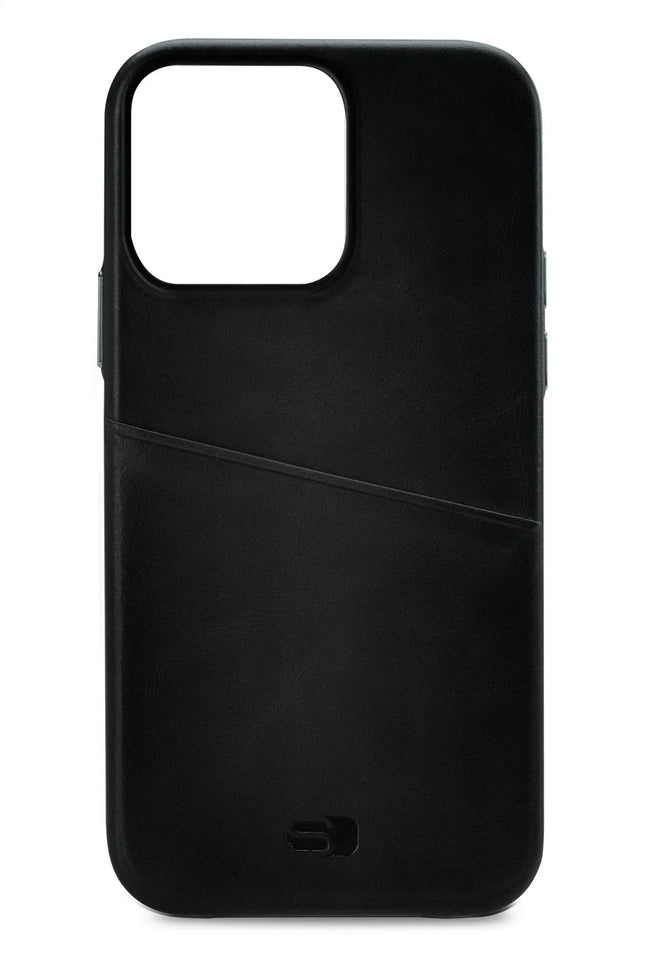 Senza Pure Leather Cover With Card Slot Apple Iphone 13 Pro Deep Black Senza