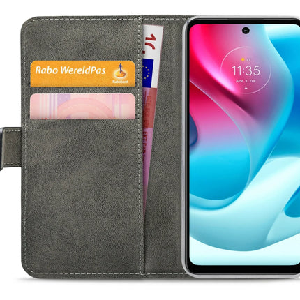 Mobilize Classic Gelly Wallet Book Case Motorola Moto G60S Black Mobilize