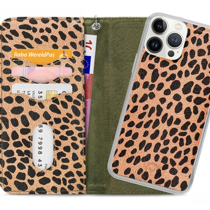 Mobilize 2In1 Magnet Zipper Case Apple Iphone 13 Pro Max Olive/Leopard Mobilize