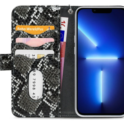 Mobilize 2In1 Magnet Zipper Case Apple Iphone 13 Pro Black/Snake Mobilize