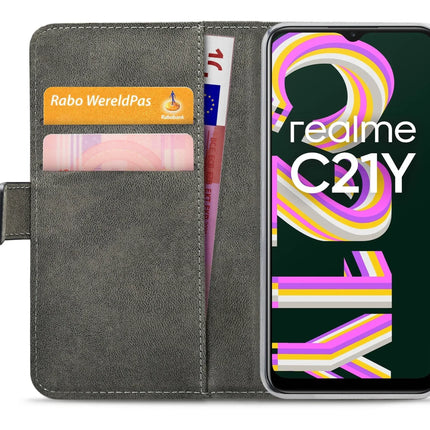Mobilize Classic Gelly Wallet Book Case Realme C21Y Black Mobilize