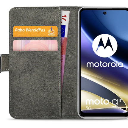 Mobilize Classic Gelly Wallet Book Case Motorola Moto G51 5G Black Mobilize