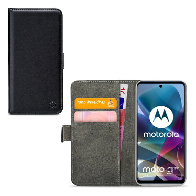 Mobilize Classic Gelly Wallet Book Case Motorola Moto G200 5G Black Mobilize