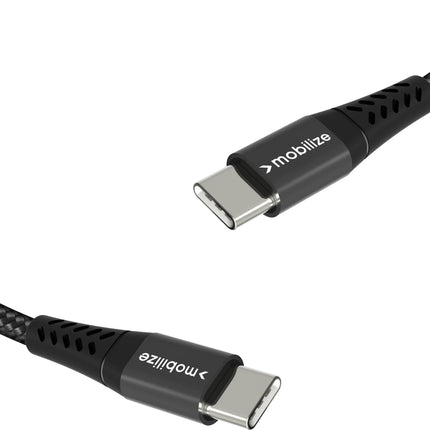Mobilize Strong Nylon Cable Usb-C To Usb-C 1M. 100W Black