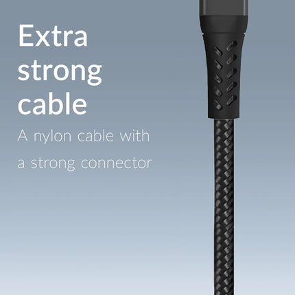 Mobilize Strong Nylon Cable Usb-C To Usb-C 1M. 100W Black