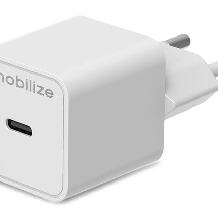 Mobilize Wall Charger Usb-C 20W With Pd + Mfi Lightning Nylon Cable 1.2M White