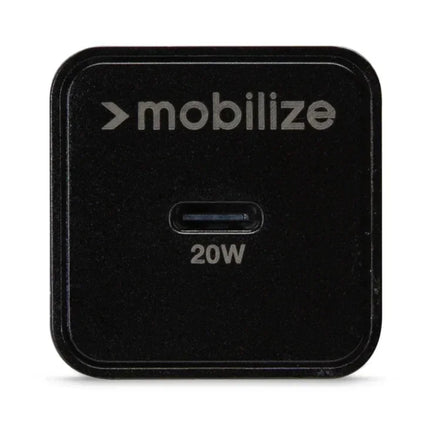 Mobilize Wall Charger Usb-C 20W With Pd + Mfi Lightning Nylon Cable 1.2M Black