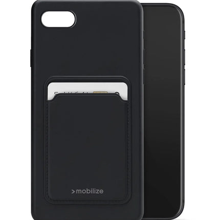 Mobilize Rubber Gelly Card Case Apple Iphone 6/6S/7/8/Se (2020/2022) Matt Black Mobilize