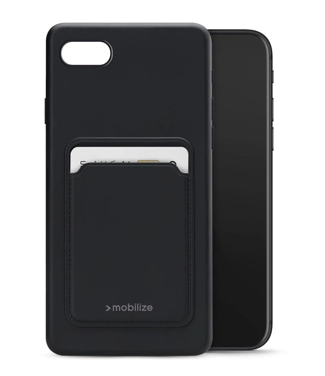 Mobilize Rubber Gelly Card Case Apple Iphone 6/6S/7/8/Se (2020/2022) Matt Black Mobilize
