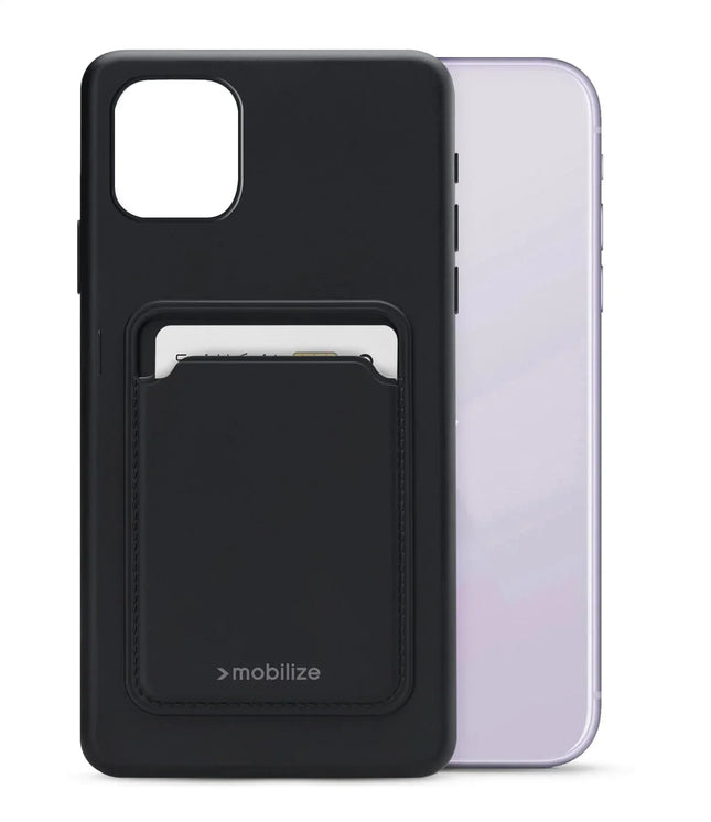 Mobilize Rubber Gelly Card Case Apple Iphone 11 Matt Black Mobilize