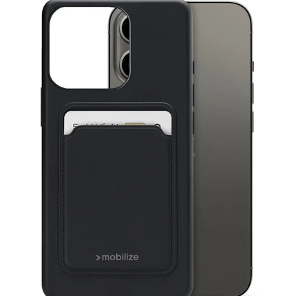 Mobilize Rubber Gelly Card Case Apple Iphone 13 Pro Matt Black Mobilize