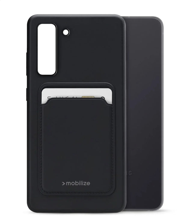 Mobilize Rubber Gelly Card Case Samsung Galaxy S21 Fe 5G Matt Black Mobilize