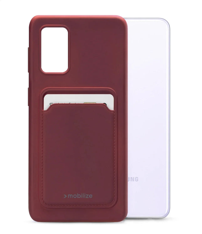 Mobilize Rubber Gelly Card Case Samsung Galaxy A32 5G Matt Bordeaux