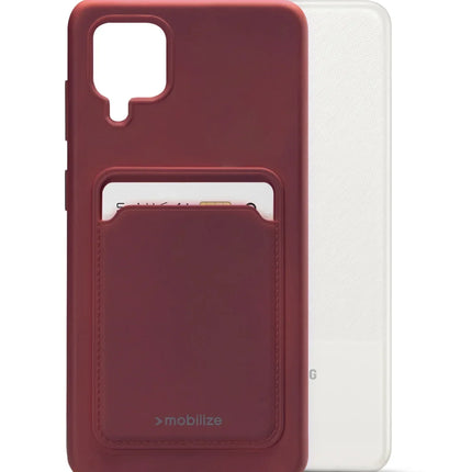 Mobilize Rubber Gelly Card Case Samsung Galaxy A12/M12 Matt Bordeaux