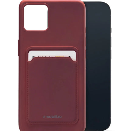 Mobilize Rubber Gelly Card Case Apple Iphone 13 Matt Bordeaux