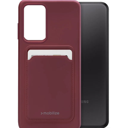 Mobilize Rubber Gelly Card Case Samsung Galaxy A23 5G Matt Bordeaux