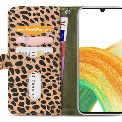 Mobilize 2In1 Magnet Zipper Case Samsung Galaxy A33 5G Olive/Leopard
