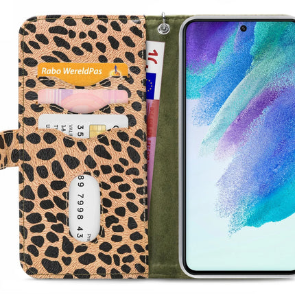 Mobilize 2In1 Magnet Zipper Case Samsung Galaxy S21 Fe 5G Olive/Leopard Mobilize