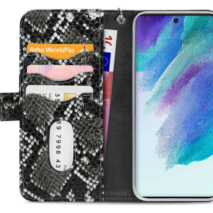 Mobilize 2In1 Magnet Zipper Case Samsung Galaxy S21 Fe 5G Black/Snake Mobilize