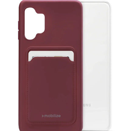 Mobilize Rubber Gelly Card Case Samsung Galaxy A13 4G Matt Bordeaux