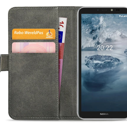 Mobilize Classic Gelly Wallet Book Case Nokia C2 2E Black