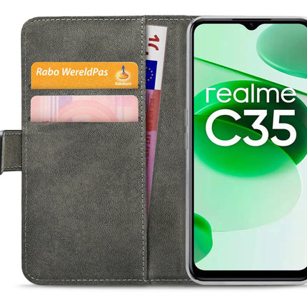 Mobilize Classic Gelly Wallet Book Case Realme C35/Narzo 50A Prime Black