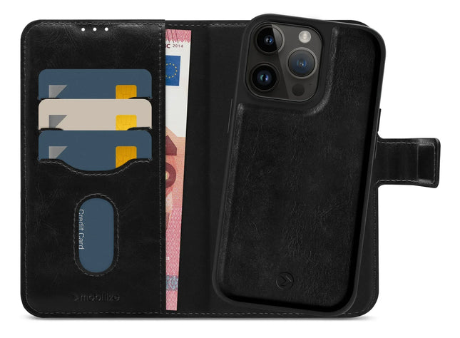 Mobilize 2In1 Magsafe Compatible Gelly Wallet Case Apple Iphone 14 Pro Max Black