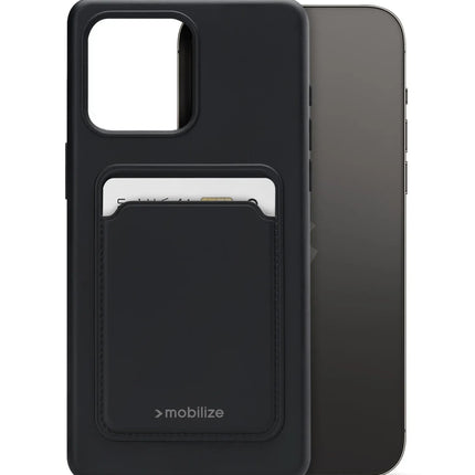 Mobilize Rubber Gelly Card Case Apple Iphone 14 Pro Max Matt Black