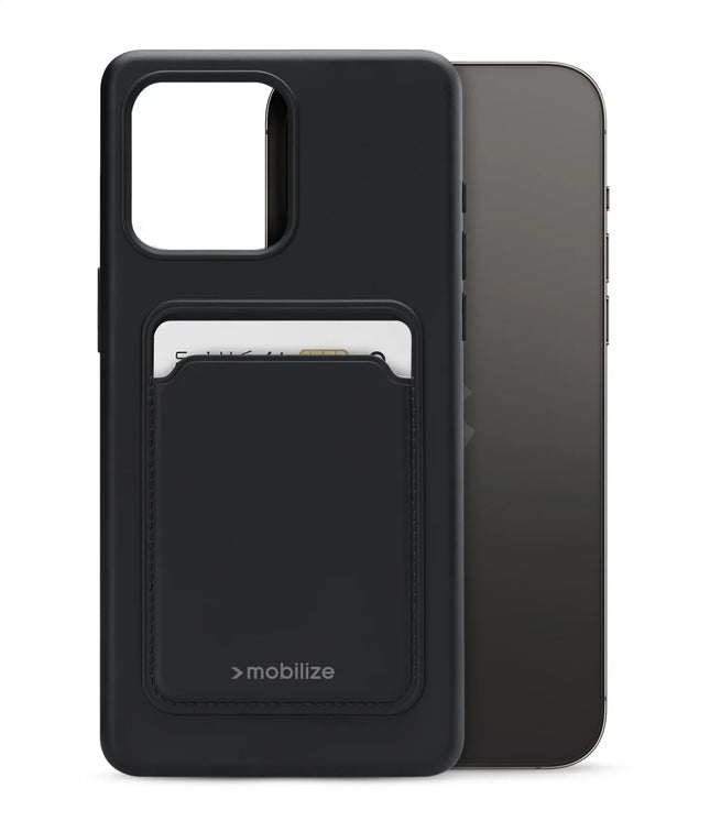 Mobilize Rubber Gelly Card Case Apple Iphone 14 Pro Max Matt Black